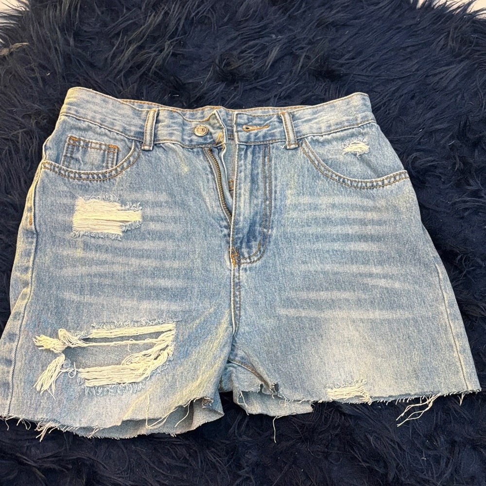 Distressed Denim Women Shorts
